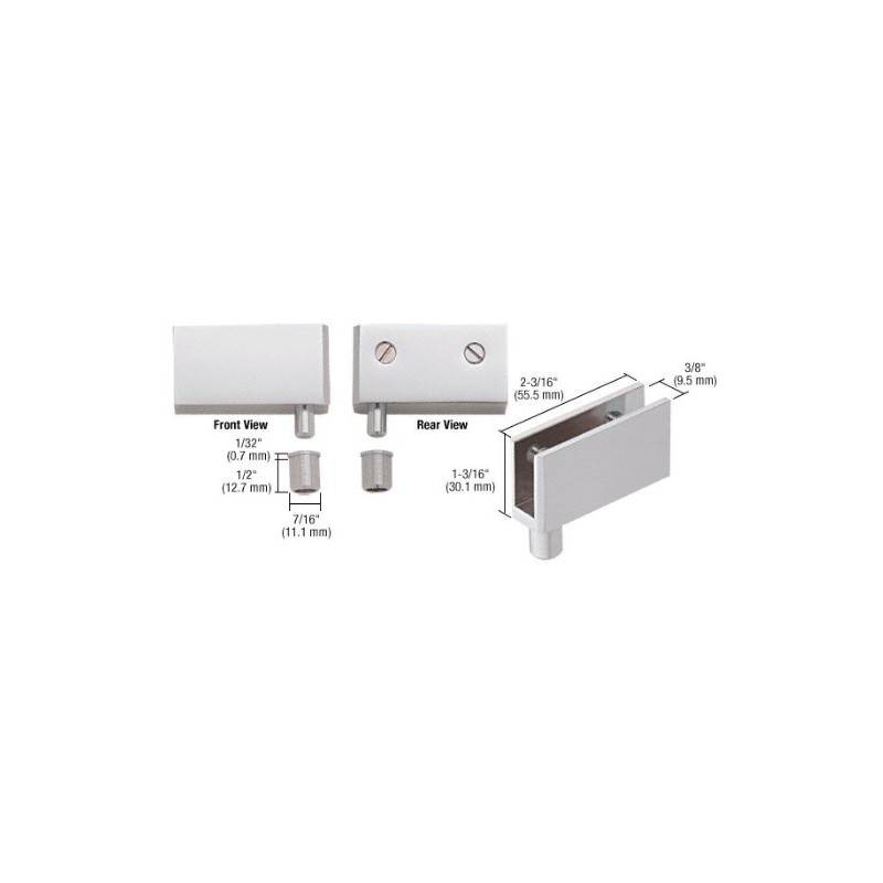 CRL Satin Chrome Wide Glass Door Pivot Hinge - Package