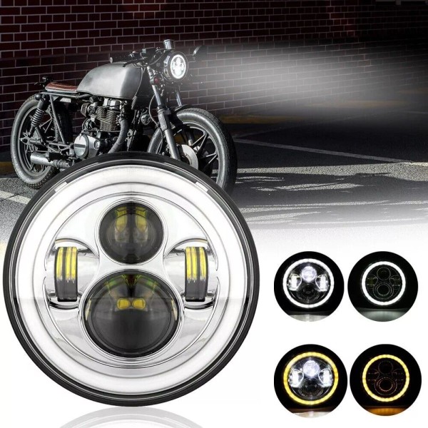 AUXBEAM DOT 7 inch Motorcycle LED Headlight Turn Signal Hi-lo