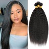 Leruikair Human Hair Bundles 22 24 26 Inch Kinky Yaki