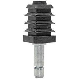 WAGNER Pin + Square Sleeve 2 Pieces 17/20 Diameter 8 mm Height 33/26/65 mm for Furniture Castor / Furniture Glides with Holder 8 mm Galvanised Steel / Plastic Clamping Ring - 11008499