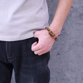 COAI Fengshui Bracelet Tiger Eye Bracelet Stone Beaded Bracelet for Men