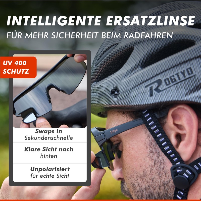 TriEye View Sport Replacement Lens Smoke Grey Tinted with Mirror