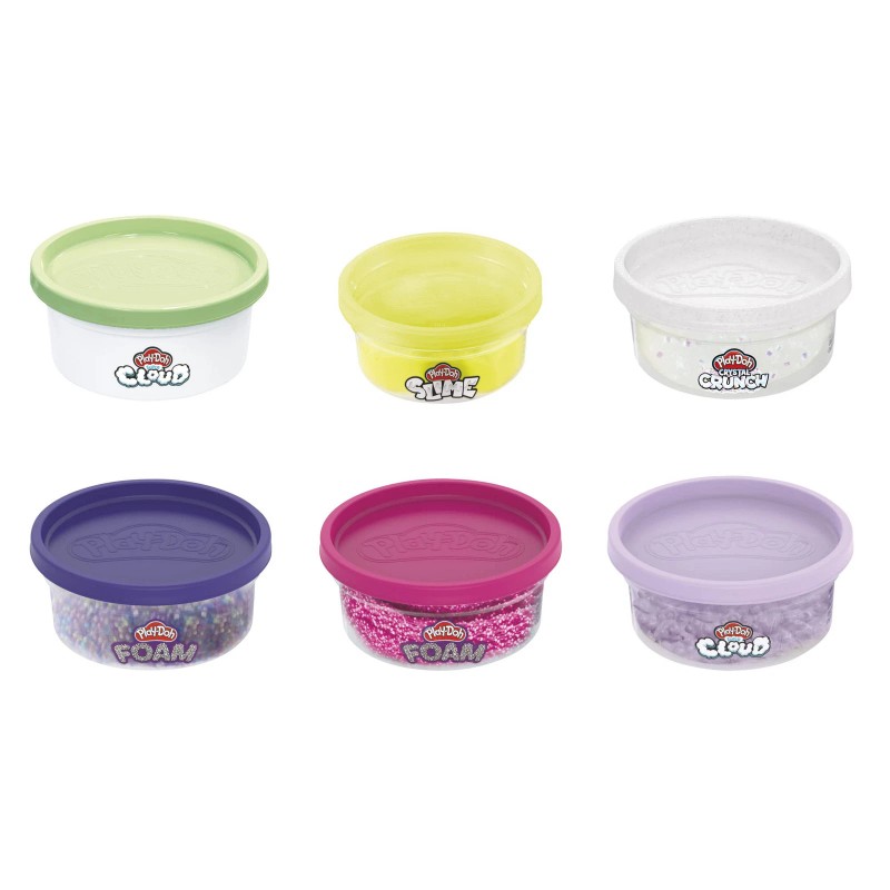 Play-Doh Multicolored Play Doh Slime Variety Pack with Fun Textures