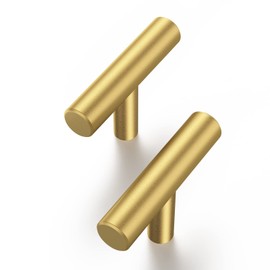 Haliwu 10 Pack Brass Gold Cabinet Knobs Kitchen Cabinet Knobs Black Drawer Knobs for Cabinets and Drawers