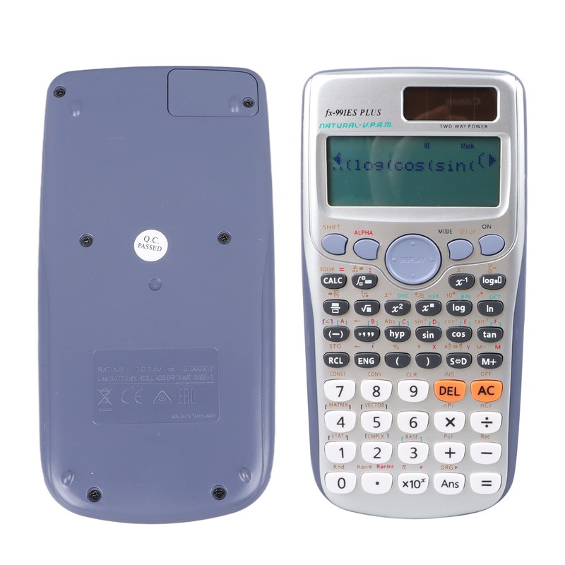 Scientific Calculator Large Display 417 Functions Battery Power Sliding Cove