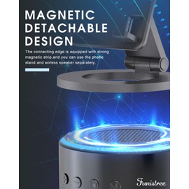 Dad Men Him Husband Gifts from Daughter Son Wife, Cell Phone Stand with Wireless Bluetooth Speaker, Tech Gadget Adjustable Detachable White Noise Sound Machine Dad Christmas Xmas Birthday Gifts