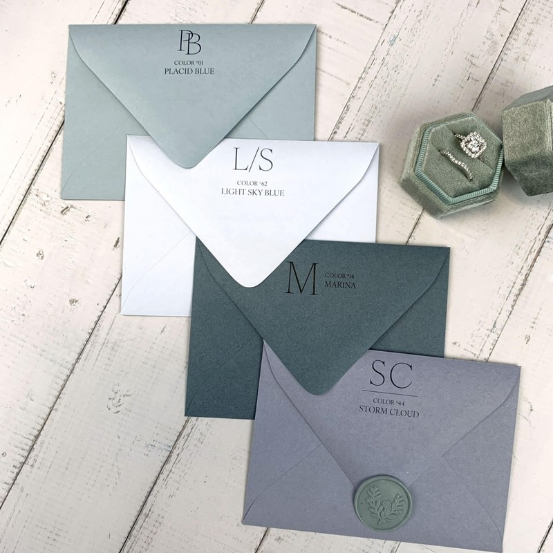 Generic A7.5 Light Sky Blue Invitation Envelopes | 5.5 x