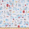 Kaufman Digital Frontline Heroes Lab Equipment White, Quilting Fabric by