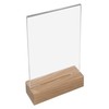 HMF 46940 Acrylic Table Stand with Wooden Base DIN A6