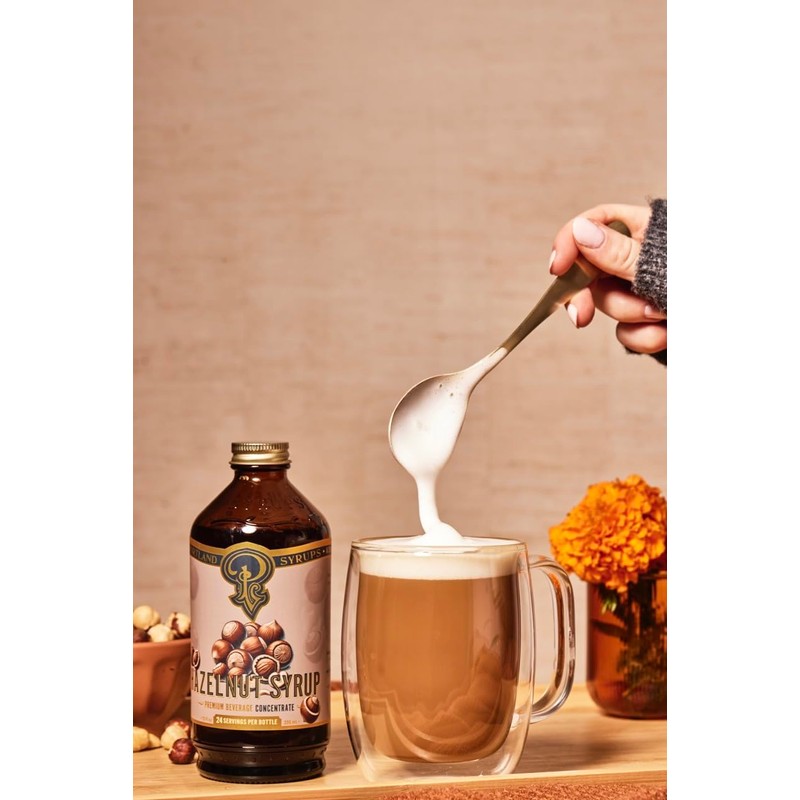 Portland Syrups Hazelnut Syrup – Flavoring for Coffee, Lattes, Cold