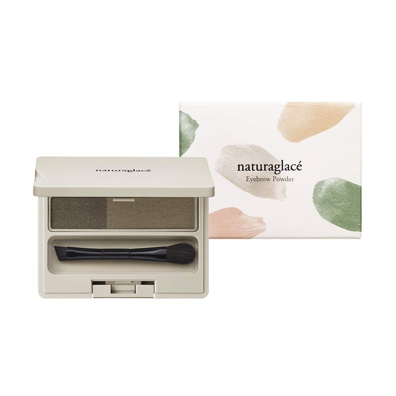 NaturalGlasse Eyebrow Powder 01 (Olive Grey) with Brush