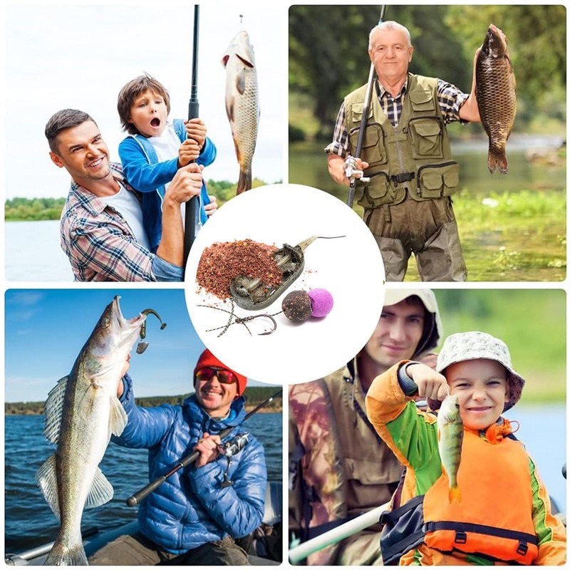 Funmo 6 Pcs Fishing Feeder,Carp Fishing Feeders,Fishing Quick Release Method,In