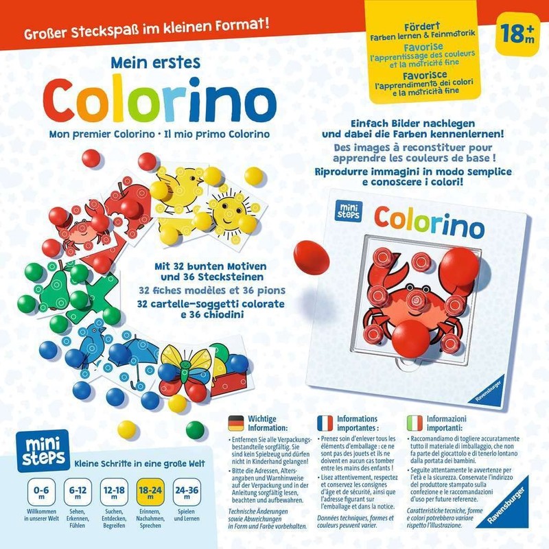 Ravensburger ministeps 4186 My First Colorino, Classic Colour Learning Game