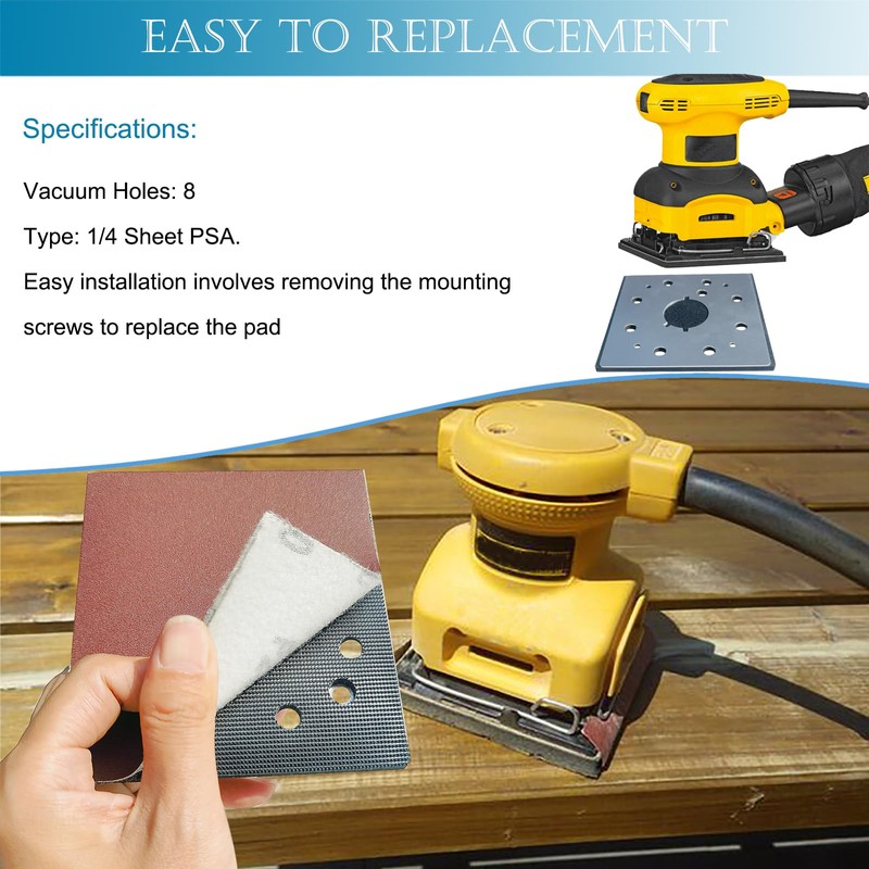 2 Pack Upgrade Hook and Loop Replacement Sander Pad for