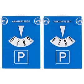 DIYexpert Pack of 2 Plastic Parking Discs with Suction Cups