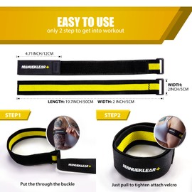 加圧ベルト 腕用2本 加圧 ベルト サポーター ゴムベルト トレーニング ベルト 腕 筋トレ 男女兼用 シェイプアップ ダイエット リハビリテーション… (60cm arm)