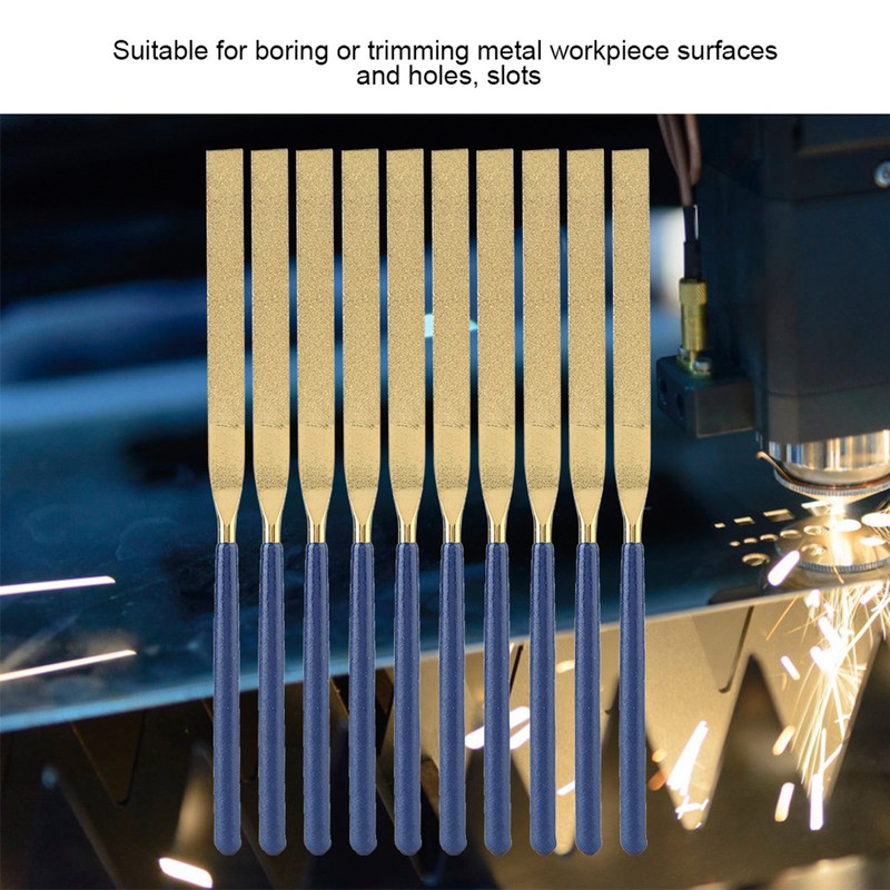 10Pcs High Wear resistant Diamond Flat Files Jewelry Repair Tool