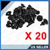 VekAuto 20Pcs 10mm Hole Plastic Rivets Fastener Fender Bumper Push