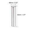 sourcing map 10Pcs 8mm X 40mm Dowel Pin 304 Stainless
