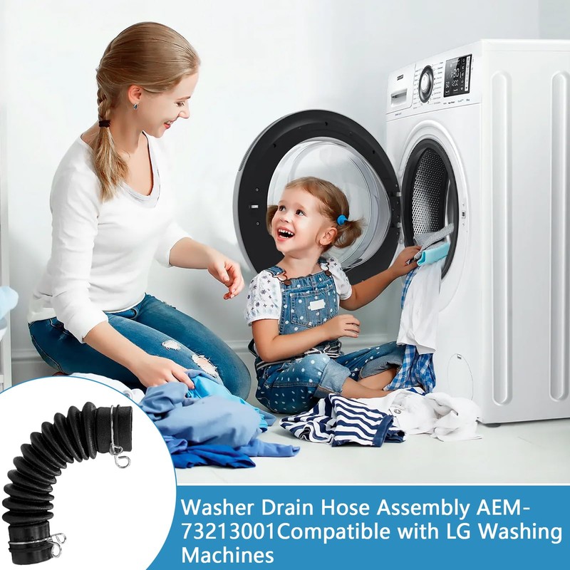 AEM73213001 Washer Washing Machine Drain Hose Compatible with LG Washer