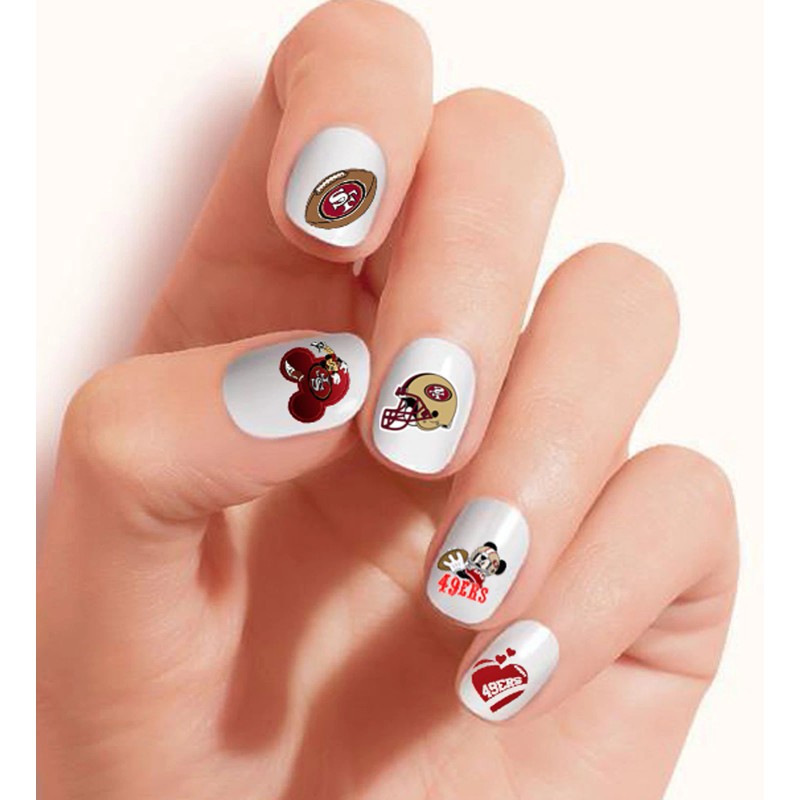 One Stop Nails San Francisco 49ers Waterslide & Clear Vinyl