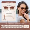 PUBOWT Bifocal Reading Sunglasses for Women Oversized Cat eye Fashion