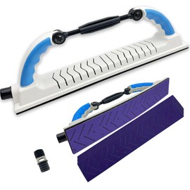 Dust Free Longboard Hand Sanding Block Adjustable Flex with Hook & Loop Backing, Hand Sander Blocks Dust Extraction for Auto Body,Flexible Sanding Block for Woodworking with 6PCS Purple Sandpaper