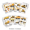 QUCHENG Excavator Wall Stickers Construction Vehicles Decals Bulldozer Decorations Nursery