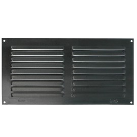 Amig - Rechteckiges Aluminiumgitter mit Insektenschutz | Lüftungsgitter für Luftauslass | Ideal für Decken in Küche und Bad | Maße 150 x 300 mm | Farbe Schwarz