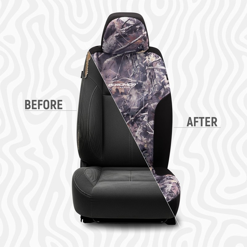 CAROMOP Premium Camo Front Seat Covers – Waterproof Wear Resistant