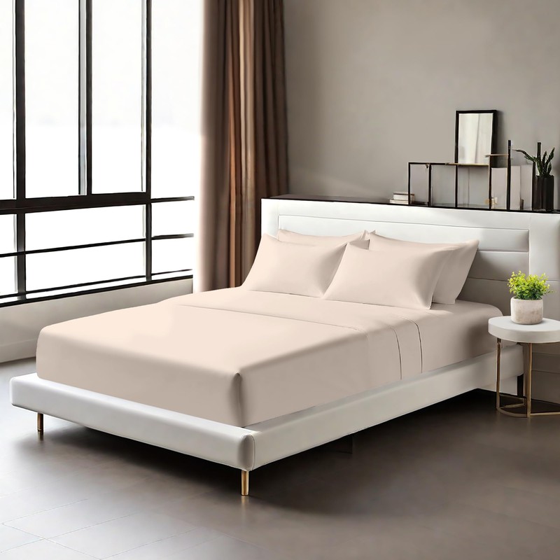 Egyptian Cotton Fitted Sheets 25cm Deep Mattress Pocket 200 Thread