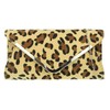 Girly Handbags Womens Frame Leopard Clutch Bag - Light Leopard