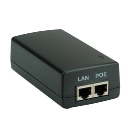 VALUE Gigabit PoE+ Injector, 30W, Black