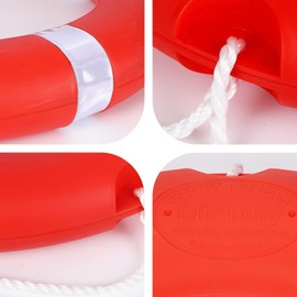 Generic 30 inch Boat Safety Throw Ring with Water Floating Lifesaving Rope 98.4FT Set,2.5KG International Standard Throw Ring, red