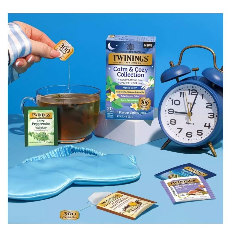 Twinings Calm Cozy Collection Herbal Cafeína Variedad Sabores Bolsitas
