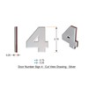 Apartment Number 4B Sign/Mailbox Number Sign, Door Number Sign.(Silver,3D, Size