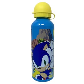 CARTOON Aluminium Drinking Bottle Sonic Bottle with Dummy for Children 500 ml