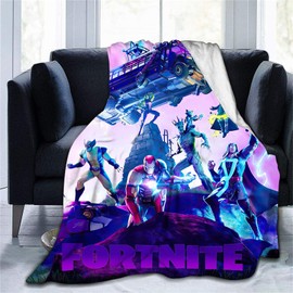 Generic Creative Blanket Game Characters 3D Printing Lightweight Flannel Soft Warm Blanket Suitable Sofa Bed Office Bedroom Camping