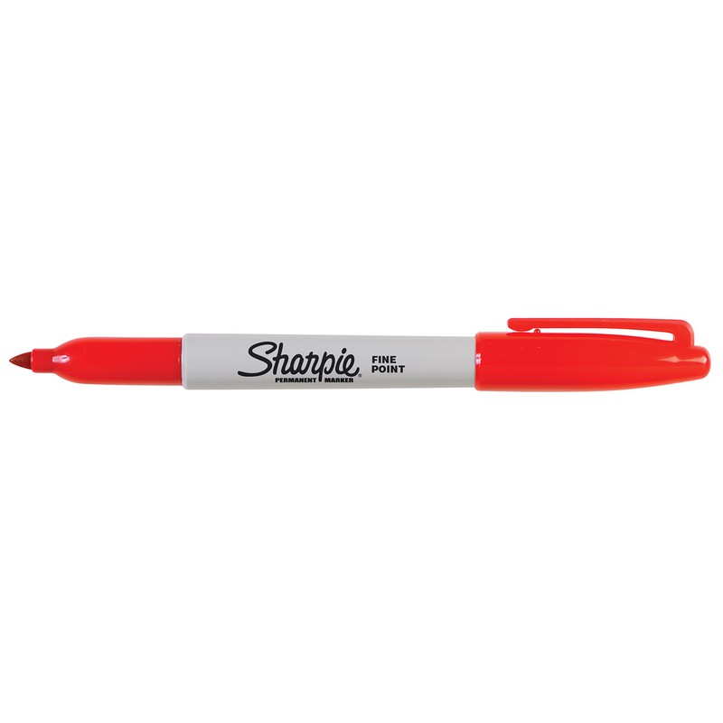 Sharpie Permanent Marker, Fine Point, Red, 1 Count