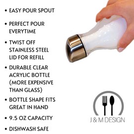 J&M DESIGN Sugar Dispenser with Pour Spout, Coffee Bar Accessories for Coffee, Tea and Baking - 9.5oz Container