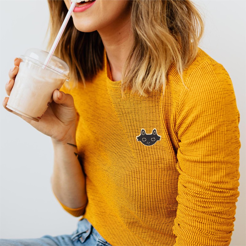 Black Cat Enamel Pin Collect Cute Arts Metal Cartoon Brooch