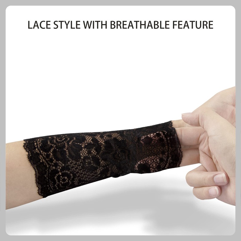 bvya Women Lace Wrist Arm Cuff Bracelet Stretch Bands Sleeve