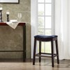 Madison Park Belfast Bar Stools, Contour Faux Leather Padded Seat,