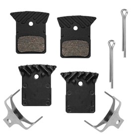 2Pair Disc Brake Pads with Cooling Fin for Shimano Bike Brake Pads Replacement Bicycle Ceramic Disc Break Pad Compatible with Shimano 105 DEORE XT M8100/SLX M7100/DURA-ACE/ULTEGRA/TIAGRA/GRX