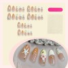 HOSAILY 3D Yellow Flower Press on Nails Medium Almond, Gold
