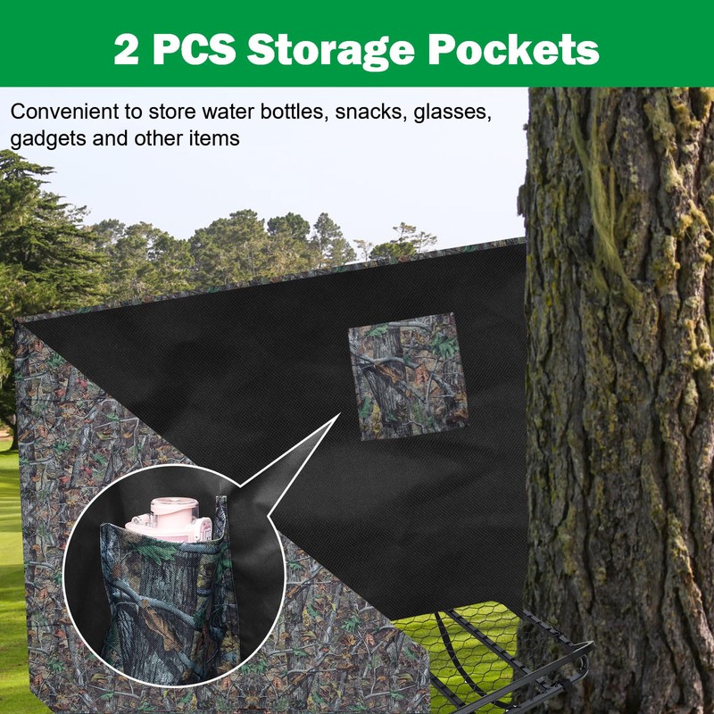 Anglekai Deer Hunting Tree Stand Blind Cover, 93" x 35"
