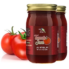 Green Jay Gourmet Tomato Jam - Tomato Ketchup Alternative - Premium Tomato Jelly - Sweet & Savory Tomato Spread & Jam Preserves - Vegan, Gluten Free Jam - 2 x 19 Ounces