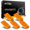 Partsam 6LED Amber Cab Marker Lights - Waterproof Roof Mount