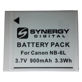Synergy Digital Digital Camera Batteries, Compatible with Lenmar DLC6L Digital Camera Batteries (li-ion, 3.7V, 900 mAh), Set of 2