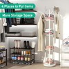 kiplant Rotary Coat Rack Stand with 8 Hooks, Bamboo Wood